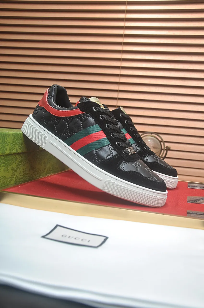 Men's men's shoes💰440💶[GUCCI] official website 1:1 men's sports shoes are now on the market. They are made of original fabric + water-dyed sheepskin lining, plus the official website original 1:1 comfortable outsole. Fashionable and versatile, super comfortable and breathable. Standard shoe size 38/45 (custom-made size 45 is non-refundable)